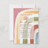 Onder de Regenboog Boho Baby Shower Kaart (Voorkant)