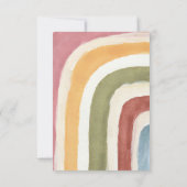 Onder de Regenboog Boho Baby Shower Kaart (Achterkant)