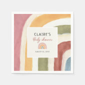 Onder de Regenboog Boho Baby Shower  Servet (Voorkant)