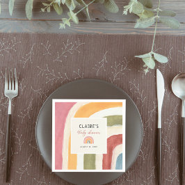 Onder de Regenboog Boho Baby Shower Servet