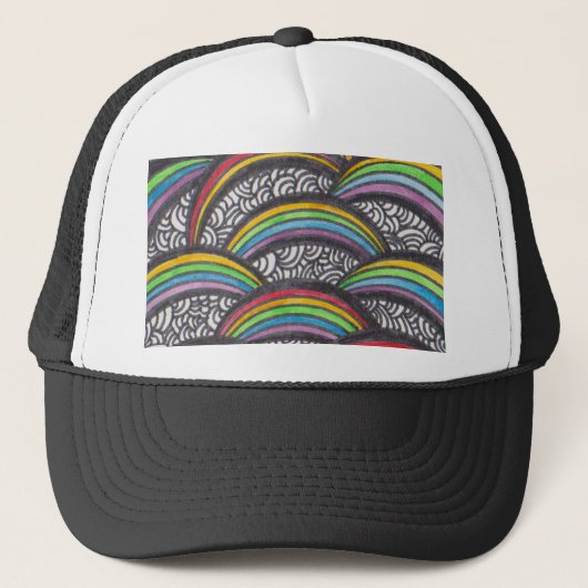 Onder de regenboog trucker pet (Voorkant)