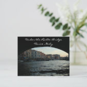 Onder de Rialto Bridge Venice Italië Briefkaart (Staand voorkant)