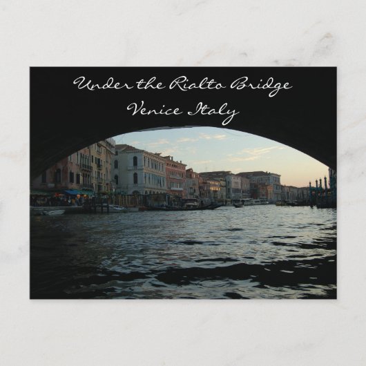 Onder de Rialto Bridge Venice Italië Briefkaart (Voorkant)