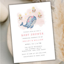 Onder de See Sweet Whale Floral Baby shower