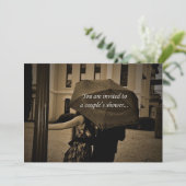 Onder de showuitnodiging van paraplu's kaart (Staand voorkant)