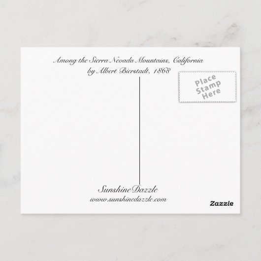 Onder de Sierra Nevada bergen Briefkaart (Achterkant)