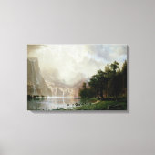 Onder de Sierra Nevada-bergen door Bierstadt Canvas Afdruk (Voorkant)