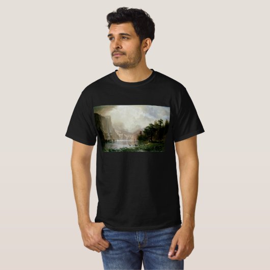 Onder de Sierra Nevada bergen van Bierstadt T-shirt (Voorkant volledig)