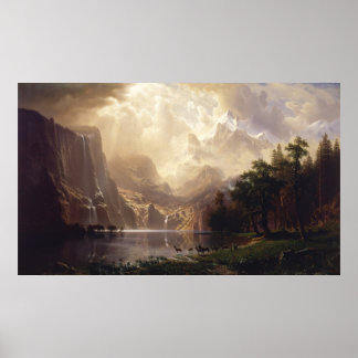 Onder de Sierra Nevada, CA door Albert Bierstadt Poster