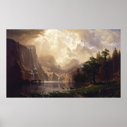 Onder de Sierra Nevada, CA door Albert Bierstadt Poster (Voorkant)