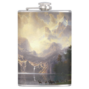 Onder de Sierra Nevada, Californië, Bierstadt Art Heupfles
