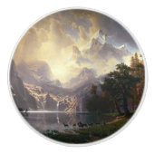 Onder de Sierra Nevada, Californië, Bierstadt Art Keramische Knop (Voorkant)