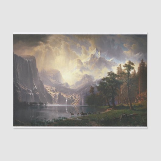 Onder de Sierra Nevada, Californië, Bierstadt Art Tissuepapier (Voorkant)
