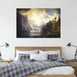 Onder de Sierra Nevada door Albert Bierstadt Canvas Afdruk