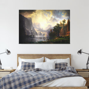 Onder de Sierra Nevada door Albert Bierstadt Canvas Afdruk