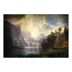 Onder de Sierra Nevada door Albert Bierstadt Foto Afdruk