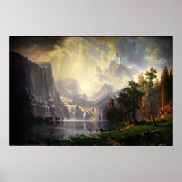 Onder de Sierra Nevada door Albert Bierstadt Poster