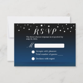 Onder de Stars Beach Wedding RSVP Kaartje