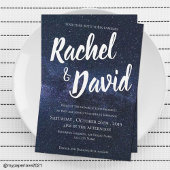 Onder de Stars Blue Night Sky Typography Wedding