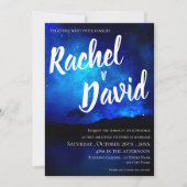 Onder de Stars Night Sky Tree Typography Wedding (Voorkant)