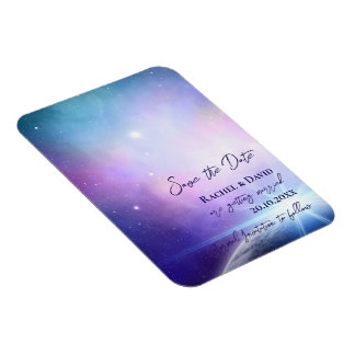 Onder de Stars Night Sky Wedding Save the Date Magneet