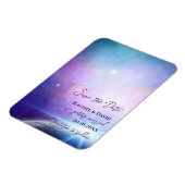 Onder de Stars Night Sky Wedding Save the Date Magneet (Linkerzijde)