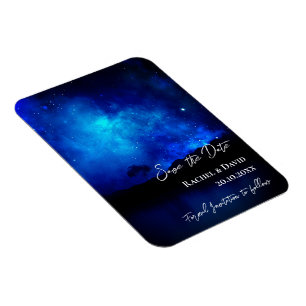 Onder de Stars Night Sky Wedding Save the Date Magneet