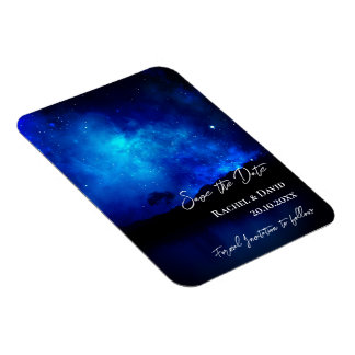 Onder de Stars Night Sky Wedding Save the Date Magneet