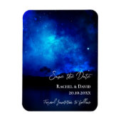 Onder de Stars Night Sky Wedding Save the Date Magneet (Verticaal)