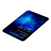 Onder de Stars Night Sky Wedding Save the Date Magneet (Linkerzijde)