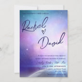 Onder de Stars Paarse roze Typografie Wedding (Voorkant)