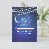 Onder de Stars RSVP-kaart RSVP Kaartje (Staand voorkant)