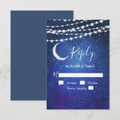 Onder de Stars RSVP-kaart RSVP Kaartje (Voorkant / Achterkant)