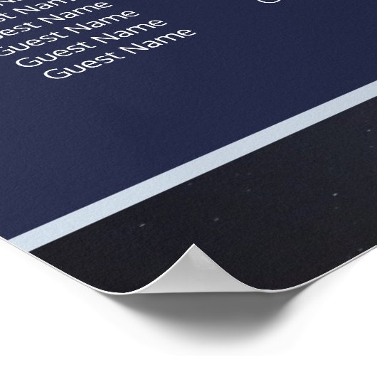 Onder de Stars Wedding Seating Chart Poster (Hoek)