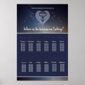 Onder de Stars Wedding Seating Chart Poster (Voorkant)