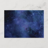 Onder de sterren Astronomie Ruimte bruiloft detail Informatiekaartje (Achterkant)