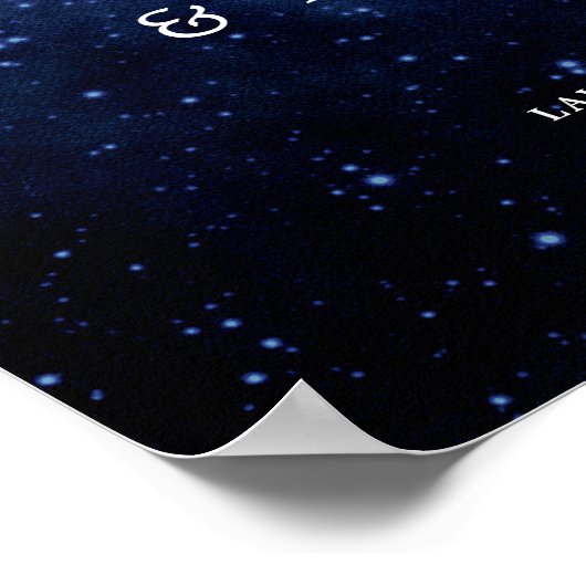 Onder de sterren Astronomy Space Night Wedding Sig Poster (Hoek)
