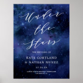 Onder de sterren Astronomy Space Night Wedding Sig Poster (Voorkant)