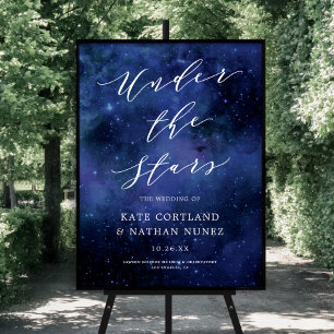 Onder de sterren Astronomy Space Night Wedding Sig Poster