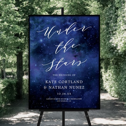 Onder de sterren Astronomy Space Night Wedding Sig Poster