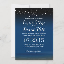 Onder de sterren Beach Wedding Kaart