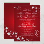 Onder de sterren bruiloft vieren kaart (Voorkant / Achterkant)