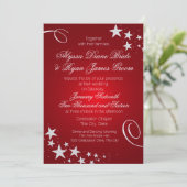 Onder de sterren bruiloft vieren kaart (Staand voorkant)