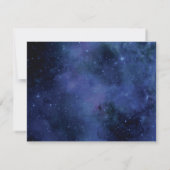 Onder de sterren Chic Space Astronomy Huwelijksant RSVP Kaartje (Achterkant)