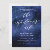 Onder de sterren Chic Space Astronomy Stars Weddin Kaart (Voorkant)