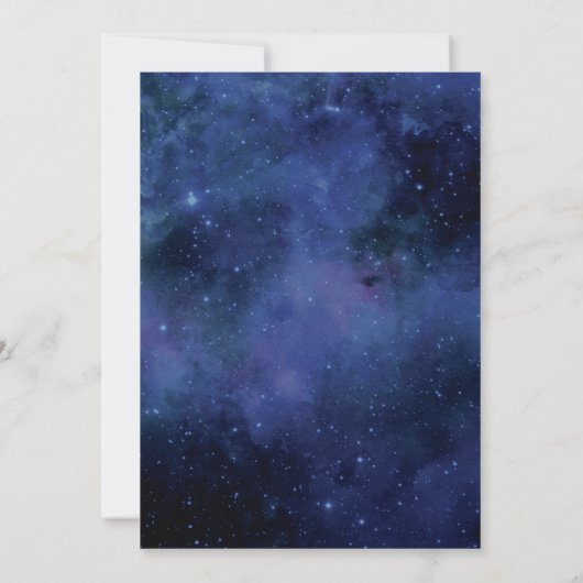 Onder de sterren Chic Space Astronomy Stars Weddin Kaart (Achterkant)