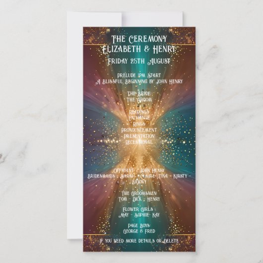 "Onder de sterren: een feest van liefde" (Voorkant)