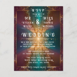 "Onder de sterren: een feest van liefde" Briefkaart