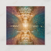 "Onder de sterren: een feest van liefde" Informatiekaartje (Voorkant)