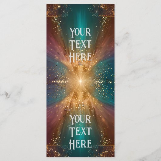 Onder de sterren: een feest van liefde menu (Achterkant)